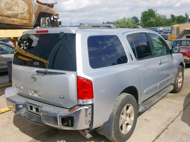 5N1AA08BX5N737347 - 2005 NISSAN ARMADA SE SILVER photo 4