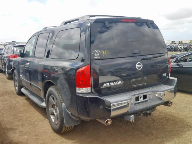 5N1AA08A05N727398 - 2005 NISSAN ARMADA SE BLACK photo 3