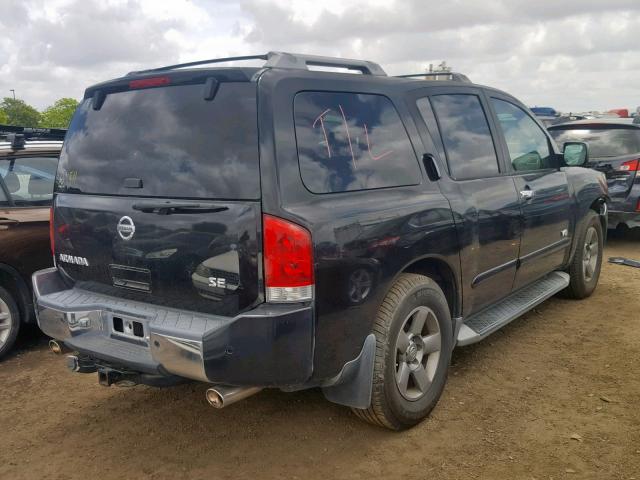 5N1AA08A05N727398 - 2005 NISSAN ARMADA SE BLACK photo 4