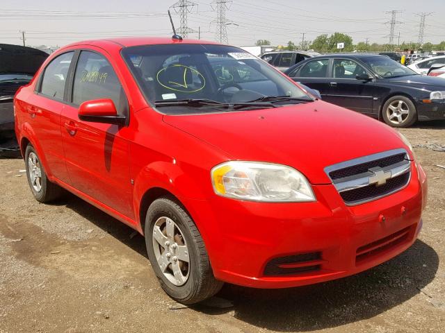 KL1TD56E19B631625 - 2009 CHEVROLET AVEO LS RED photo 1