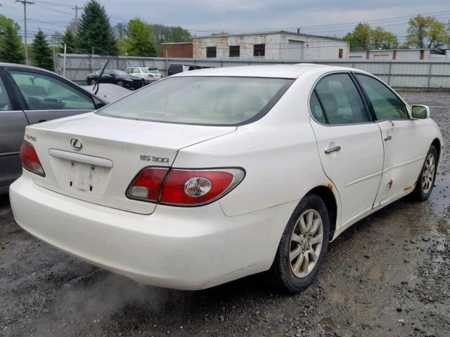 JTHBF30GX36001663 - 2003 LEXUS ES 300 WHITE photo 4