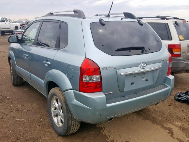 KM8JN12D79U951308 - 2009 HYUNDAI TUCSON SE BLUE photo 3