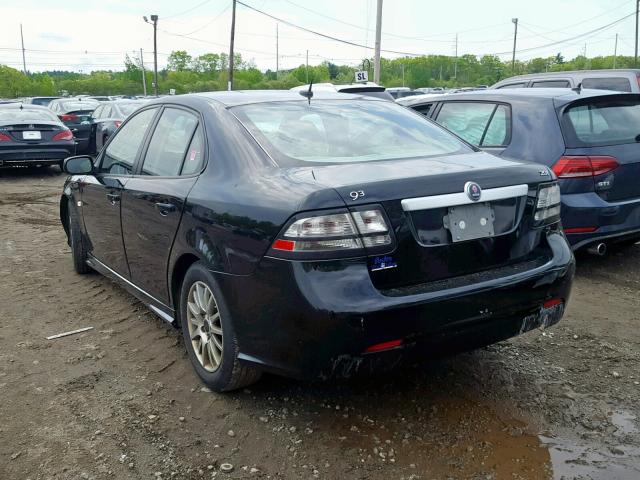 YS3FB49YX81108452 - 2008 SAAB 9-3 2.0T BLACK photo 3