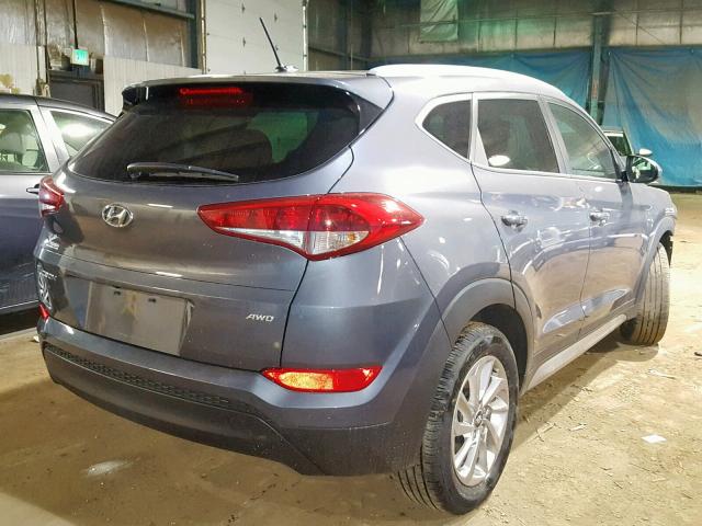 KM8J3CA45HU258741 - 2017 HYUNDAI TUCSON LIM GRAY photo 4