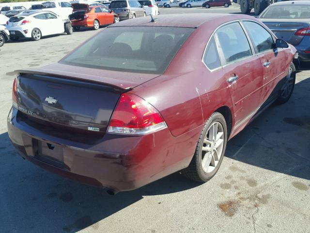 2G1WC5E34D1192608 - 2013 CHEVROLET IMPALA LTZ BURGUNDY photo 4