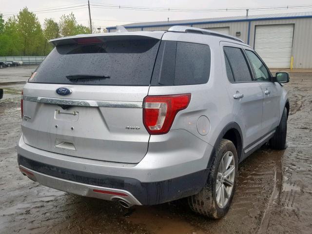 1FM5K8F84GGA73686 - 2016 FORD EXPLORER L SILVER photo 4