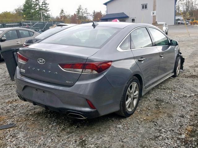 5NPE34AF7JH727079 - 2018 HYUNDAI SONATA SPO SILVER photo 4