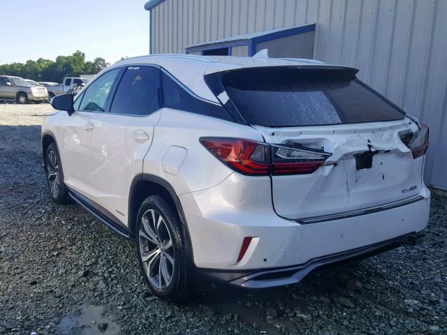 2T2BGMCA5JC022420 - 2018 LEXUS RX 450H WHITE photo 3