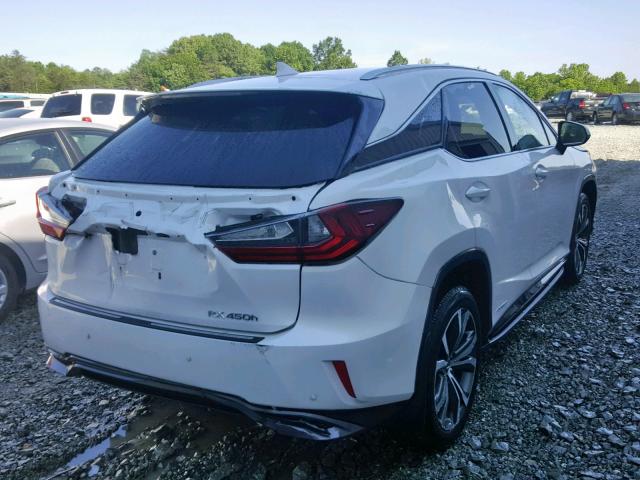 2T2BGMCA5JC022420 - 2018 LEXUS RX 450H WHITE photo 4