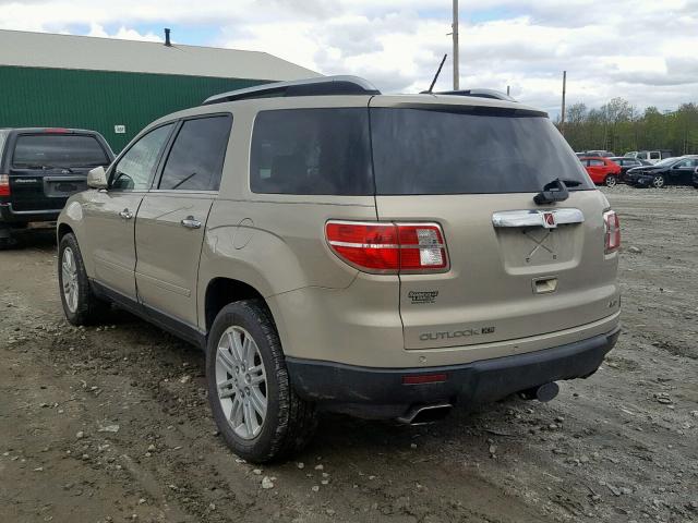 5GZEV23D29J177298 - 2009 SATURN OUTLOOK XR ოქროსფერი ფოტო 3