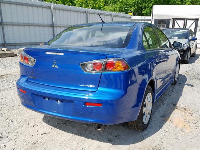 JA32U2FU6FU005206 - 2015 MITSUBISHI LANCER ES BLUE photo 4