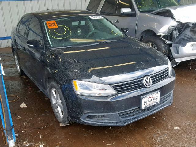 3VWLL7AJ6CM363471 - 2012 VOLKSWAGEN JETTA TDI BLACK photo 1