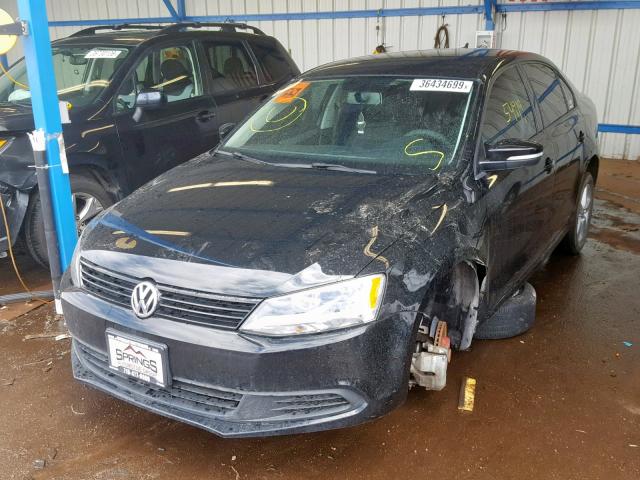 3VWLL7AJ6CM363471 - 2012 VOLKSWAGEN JETTA TDI BLACK photo 2