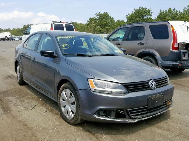 3VW2K7AJ2EM236198 - 2014 VOLKSWAGEN JETTA BASE GRAY photo 1