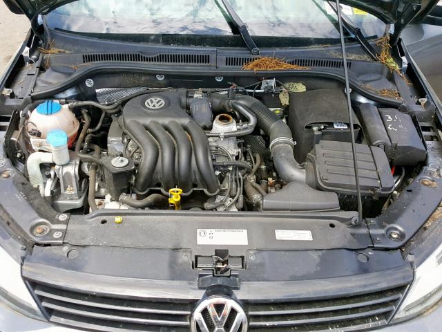 3VW2K7AJ2EM236198 - 2014 VOLKSWAGEN JETTA BASE GRAY photo 7