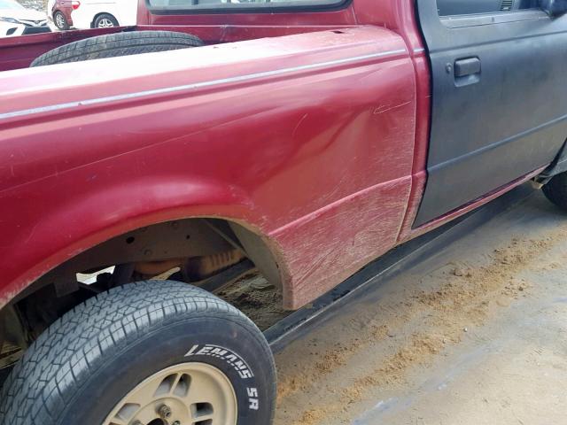 1FTCR10X7SUB13851 - 1995 FORD RANGER BURGUNDY photo 9