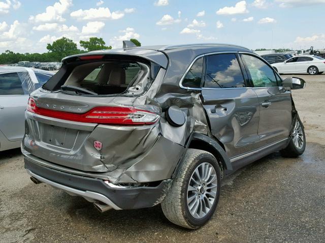 5LMCJ3C98HUL08410 - 2017 LINCOLN MKC RESERV GRAY photo 4