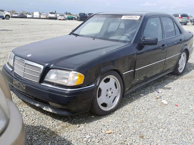 WDBHM36E2SF182858 - 1995 MERCEDES-BENZ C 36 BLACK photo 2