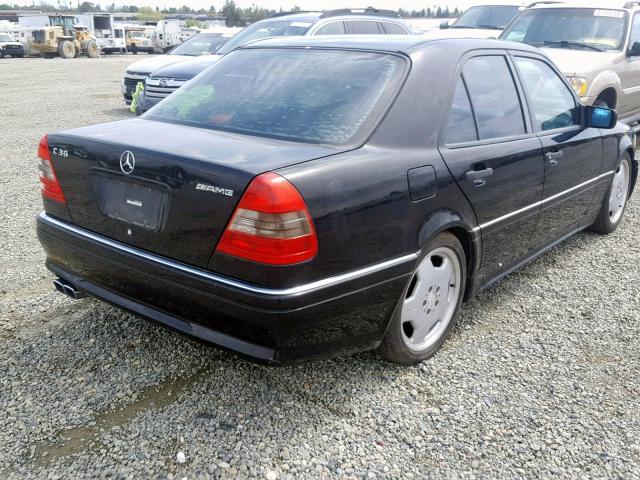 WDBHM36E2SF182858 - 1995 MERCEDES-BENZ C 36 BLACK photo 4