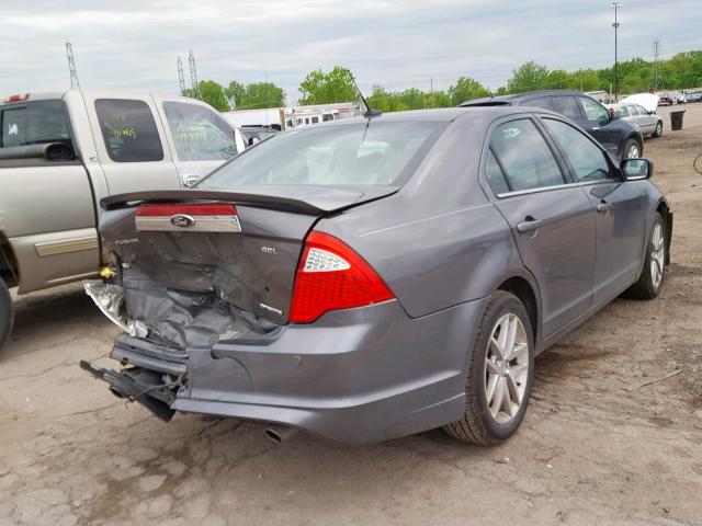 3FAHP0JG3CR319932 - 2012 FORD FUSION SEL GRAY photo 4