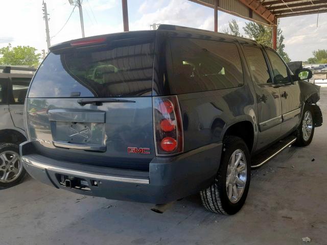 1GKFK66867J315303 - 2007 GMC YUKON XL D BLUE photo 4