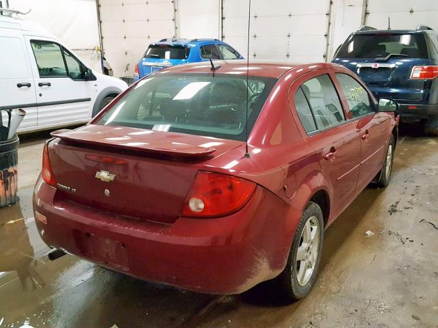 1G1AT58HX97162878 - 2009 CHEVROLET COBALT LT MAROON photo 4