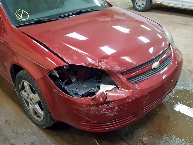 1G1AT58HX97162878 - 2009 CHEVROLET COBALT LT MAROON photo 9