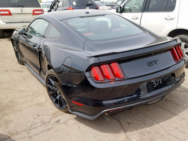 1FA6P8CF7H5317377 - 2017 FORD MUSTANG GT BLACK photo 3