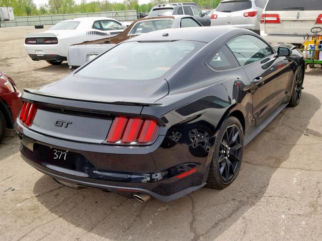 1FA6P8CF7H5317377 - 2017 FORD MUSTANG GT BLACK photo 4