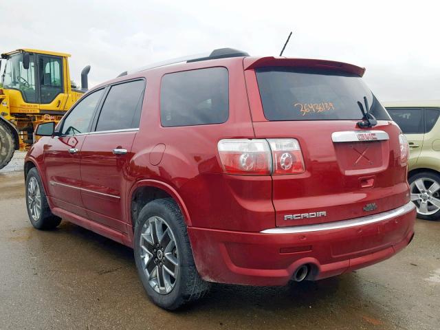 1GKKRTEDXCJ309683 - 2012 GMC ACADIA DEN RED photo 3