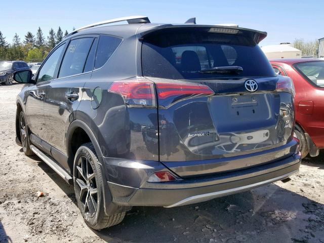 2T3JFREV8JW773775 - 2018 TOYOTA RAV4 SE BLACK photo 3