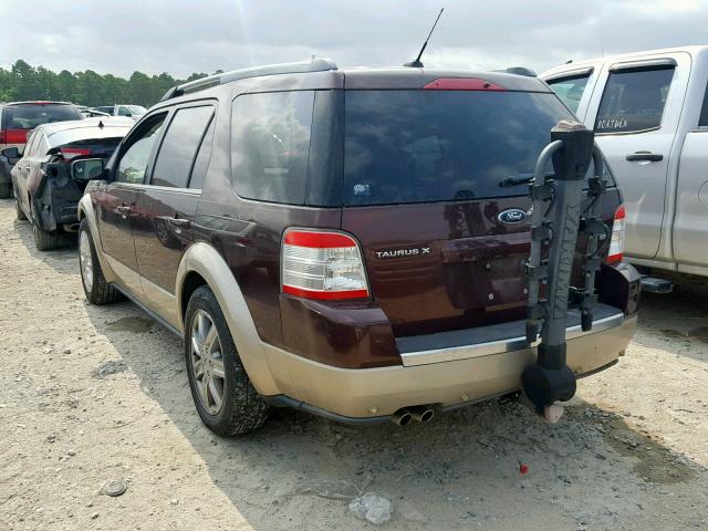 1FMDK08W69GA04025 - 2009 FORD TAURUS X E BURGUNDY photo 3