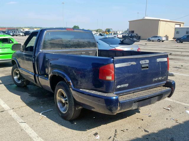 1GCCS145X18123813 - 2001 CHEVROLET S TRUCK S1 BLUE photo 3