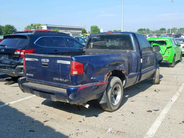 1GCCS145X18123813 - 2001 CHEVROLET S TRUCK S1 BLUE photo 4