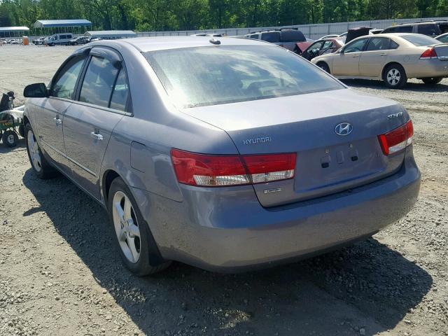 5NPEU46C48H313733 - 2008 HYUNDAI SONATA SE GRAY photo 3