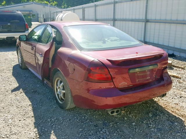 2G2WP522441283647 - 2004 PONTIAC GRAND PRIX MAROON photo 3