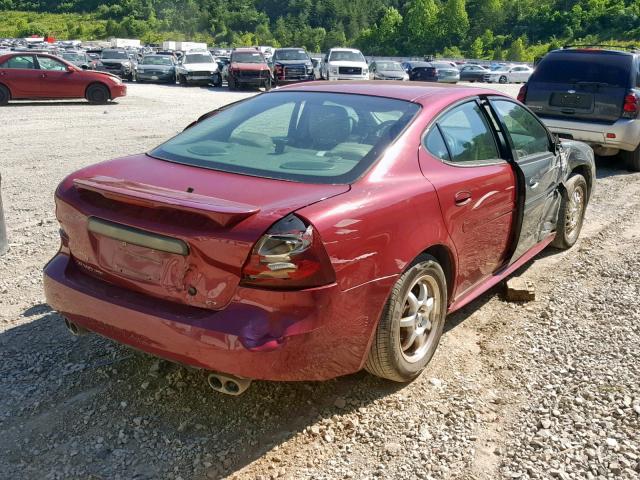 2G2WP522441283647 - 2004 PONTIAC GRAND PRIX MAROON photo 4
