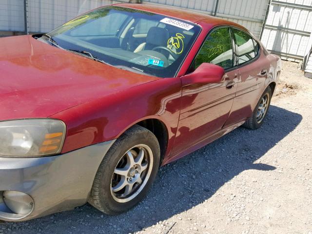 2G2WP522441283647 - 2004 PONTIAC GRAND PRIX MAROON photo 9