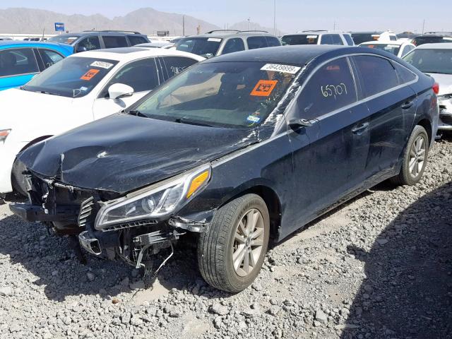 5NPE24AF6FH182020 - 2015 HYUNDAI SONATA SE BLACK photo 2