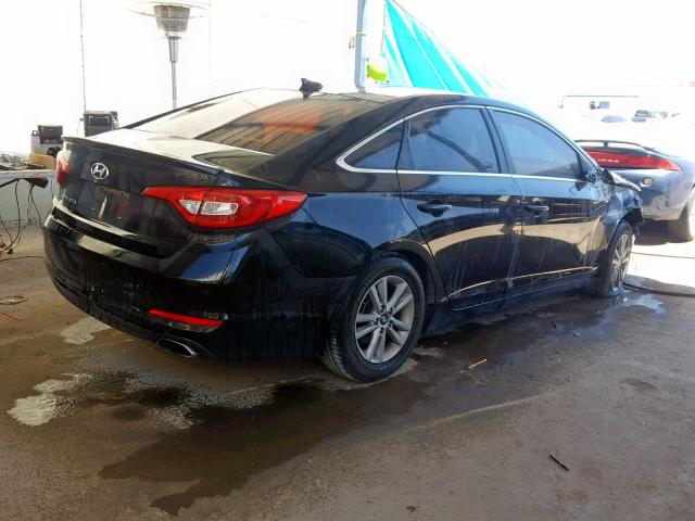 5NPE24AF6FH182020 - 2015 HYUNDAI SONATA SE BLACK photo 4