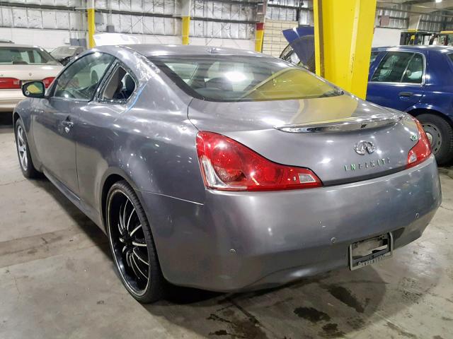 JN1CV6EK6CM420292 - 2012 INFINITI G37 BASE GRAY photo 3