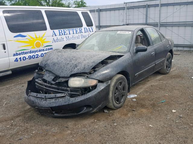 1G1JF52F037367230 - 2003 CHEVROLET CAVALIER L BLACK photo 2