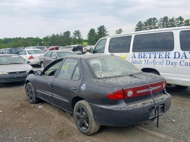 1G1JF52F037367230 - 2003 CHEVROLET CAVALIER L BLACK photo 3