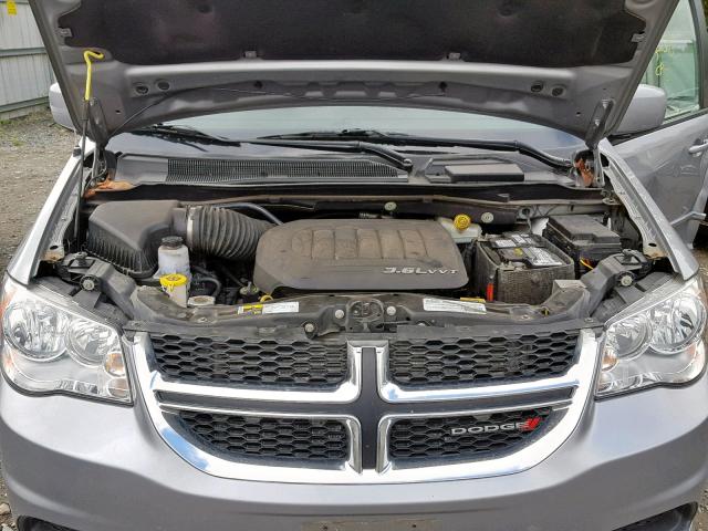 2C4RDGCG6FR658739 - 2015 DODGE GRAND CARA SILVER photo 7