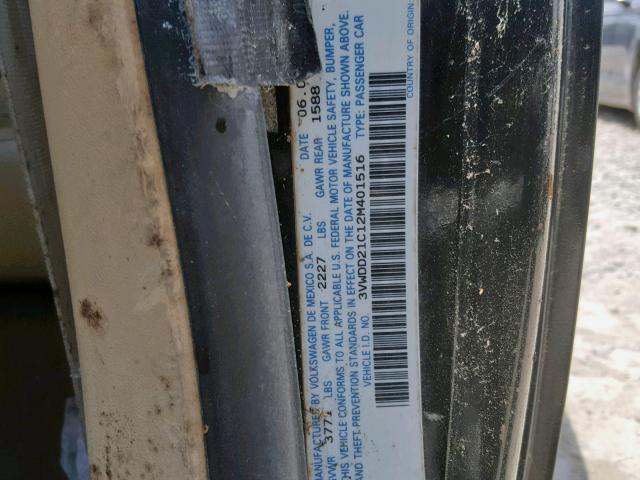 3VWDD21C12M401516 - 2002 VOLKSWAGEN NEW BEETLE Schwarz Foto 10