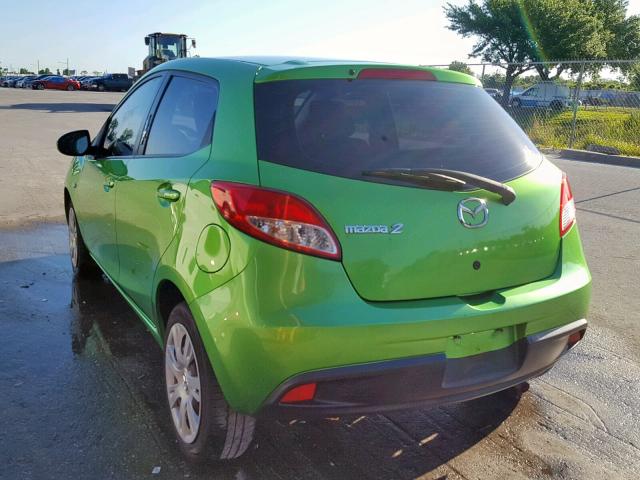 JM1DE1HY0B0122184 - 2011 MAZDA MAZDA2 GREEN photo 3