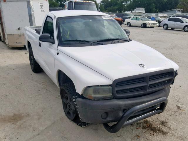 1B7FL36X62S527362 - 2002 DODGE DAKOTA SPO WHITE photo 1