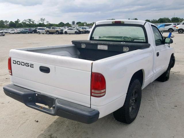 1B7FL36X62S527362 - 2002 DODGE DAKOTA SPO WHITE photo 4