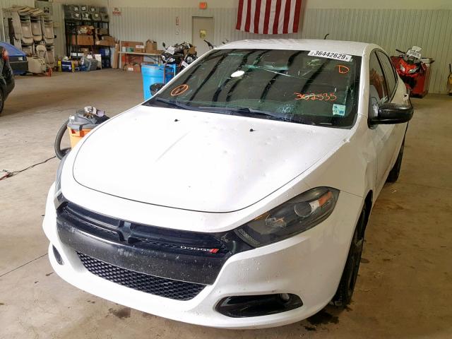 1C3CDFBB1FD302535 - 2015 DODGE DART SXT WHITE photo 2