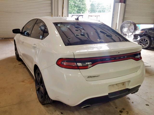 1C3CDFBB1FD302535 - 2015 DODGE DART SXT WHITE photo 3